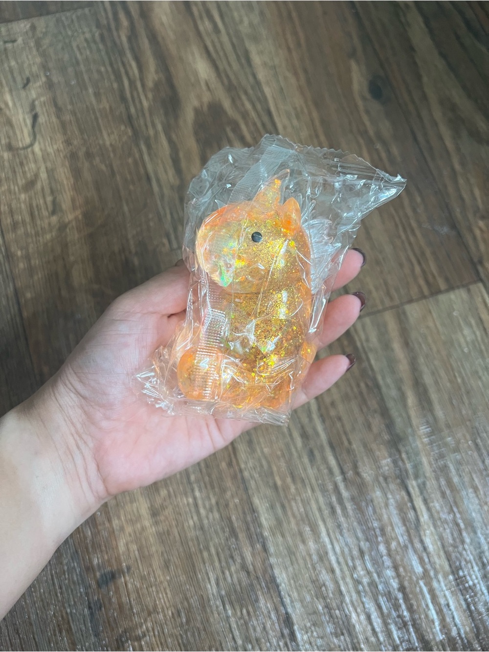 Orange Glitter Unicorn Squishy 🦄✨
